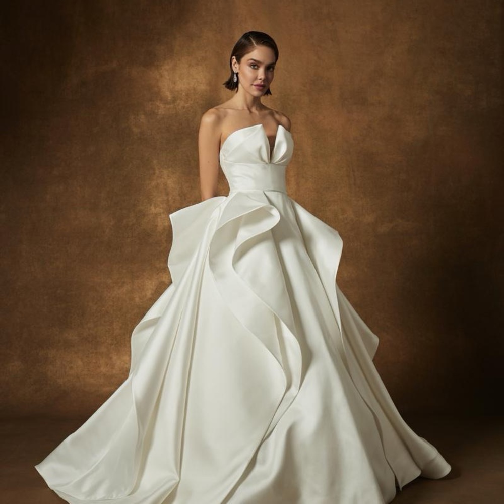 Wedding Dress - Mark Ingram Silk Mikado Ball Gown - Picture 6 of 7